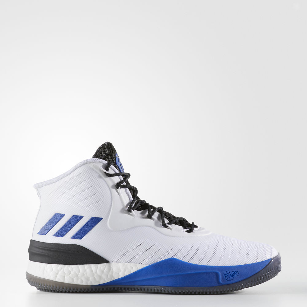 Adidas D Rose 8 - παπουτσια μπασκετ ανδρικα - Ασπρα/Μπλε/Μαυρα,Μέγεθος: EU 36 – 54 2/3 (266PVIDY)